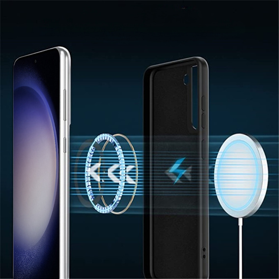 Obal na mobil pre Samsung Galaxy S23 Plus, Silicone MagSafe, čierne