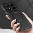 Obal na mobil pre Xiaomi Redmi Note 14 Pro 5G, Leather Hybrid MagSafe, čierne