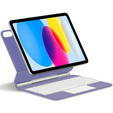 Puzdro s klávesnicou pre iPad 10.9" 2022 (10 gen.) / iPad 11" 2025 A16 (11 gen.), Magnetic Keyboard Touchpad, fialové