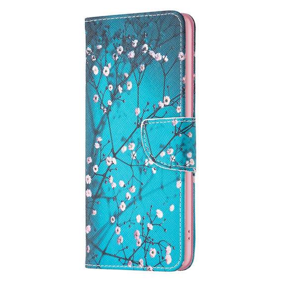 Klapkové puzdro pre Motorola Moto G84 5G, Wallet, sakura, modré