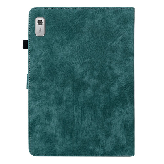 Obal na mobil pre Lenovo Tab M9, Wallet Pen Slot, zelený