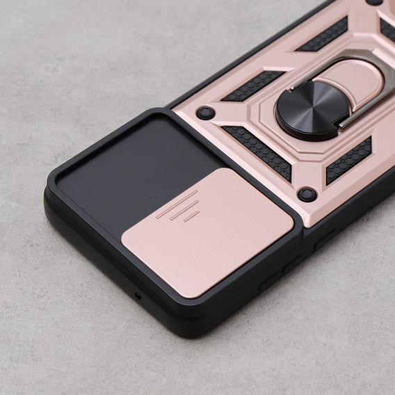 Obal na mobil pre Motorola Moto G84 5G, CamShield Slide, ružové rose gold