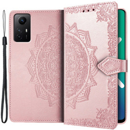Klapkové puzdro pre Xiaomi Redmi Note 12S, Mandala, ružové rose gold