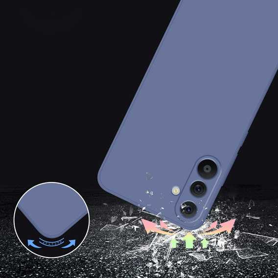 Obal na mobil pre Samsung Galaxy A36 5G, Silicone Lite, tmavomodré