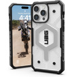 Urban Armor Gear Obal na mobil pre iPhone 15 Pro Max, Pathfinder MagSafe, transparentné / čierne
