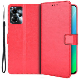 Klapkové puzdro pre Motorola Moto G13 / G23 4G, Crazy Horse Wallet, červené