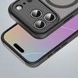 Matné puzdro pre iPhone 17 Pro, pre MagSafe, s ochranou fotoaparátu, čierne