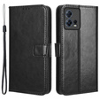 Klapkové puzdro pre Motorola Edge 30 Fusion 5G, Crazy Horse Wallet, čierne