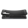 Puzdro Spigen pre Samsung Galaxy A16 4G/ 5G, Rugged Armor MagSafe, čierne + tvrdené sklo 9H
