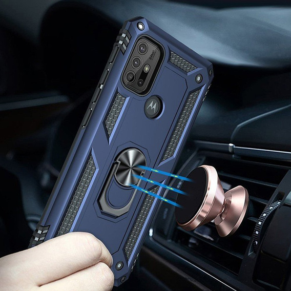 Pancierované obal na mobil pre Motorola Moto G10/G30, Nox Case Ring, modré