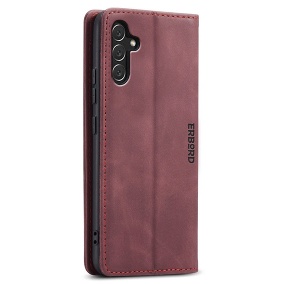Puzdro pre Samsung Galaxy A54, ERBORD Vintage, peňaženka s chlopňou, červené