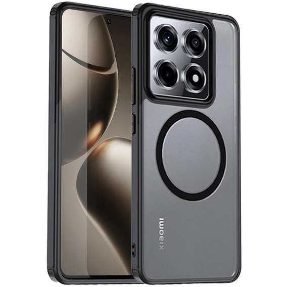 Puzdro pre Xiaomi 14T Pro, Fusion Hybrid, pre MagSafe, čierne
