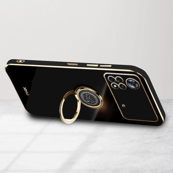 Obal na mobil pre Xiaomi Poco X4 Pro 5G, Electro Ring, čierne