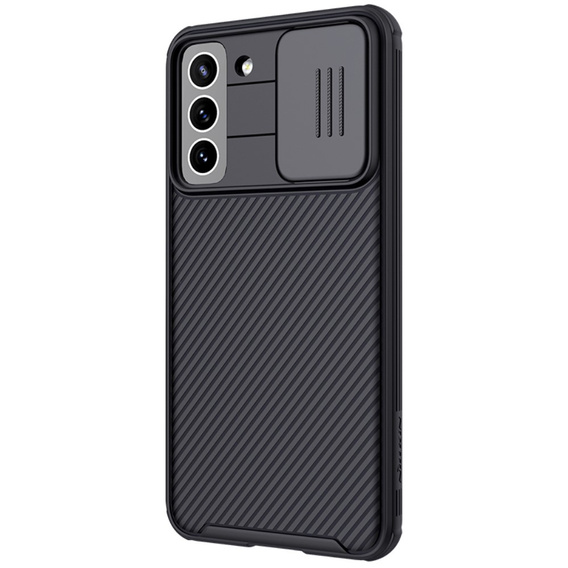 Puzdro pre Samsung Galaxy S21 FE, pancierované Nillkin, CamShield Pro, čierne