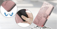 Klapkové puzdro pre Xiaomi Redmi 15C 4G/LTE, Butterfly, ružové rose gold