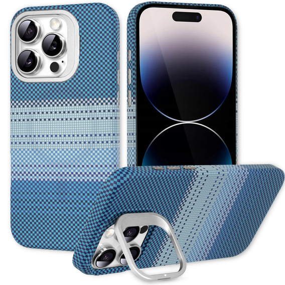 Puzdro pre iPhone 14 Pro, Frame Kickstand, pre MagSafe, Moon Blue