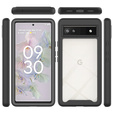 Puzdro pre Google Pixel 6a, Shockproof, s fóliou, čierne