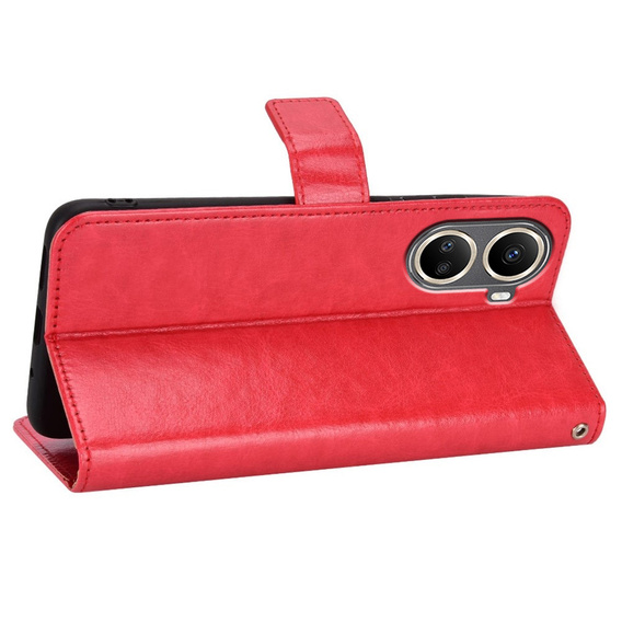 Klapkové puzdro pre Huawei Nova 10 SE, Crazy Horse Wallet, červené