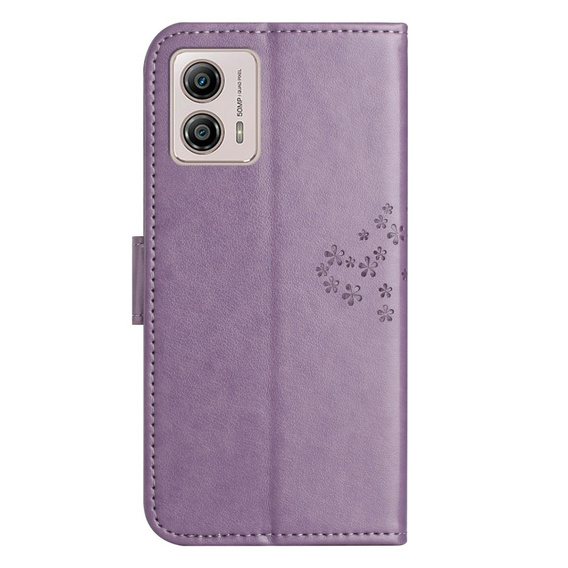 Klapkové puzdro pre Motorola Moto G53 / G23 / G13, Tree, fialové