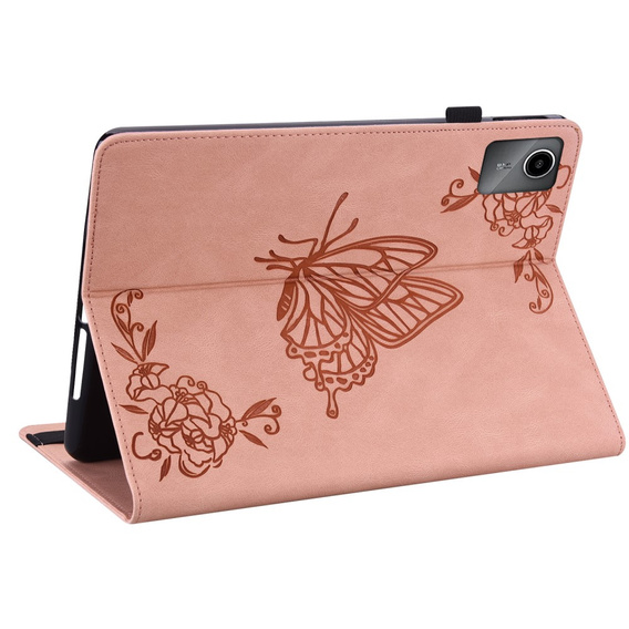 Puzdro pre Lenovo Tab M11, Butterfly, ružové