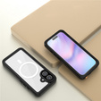 Puzdro Redpepper pre iPhone 17, vodotesné podľa IP68, pre MagSafe, priehľadné s čiernymi stranami