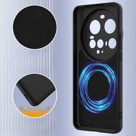 Obal na mobil pre Xiaomi 15 Ultra, Silicone MagSafe, čierne