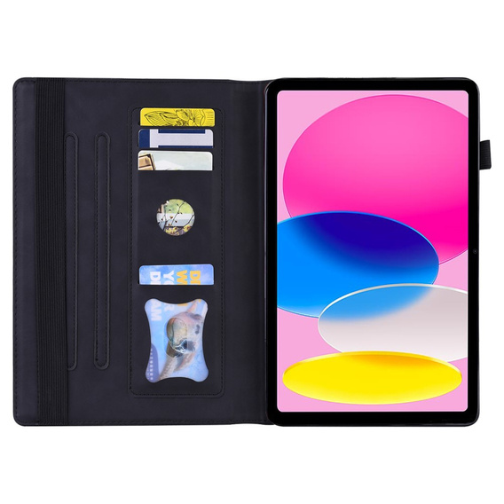 Puzdro pre iPad 10.9 2022 10 Gen, Classic, s priestorom pre stylus, čierne