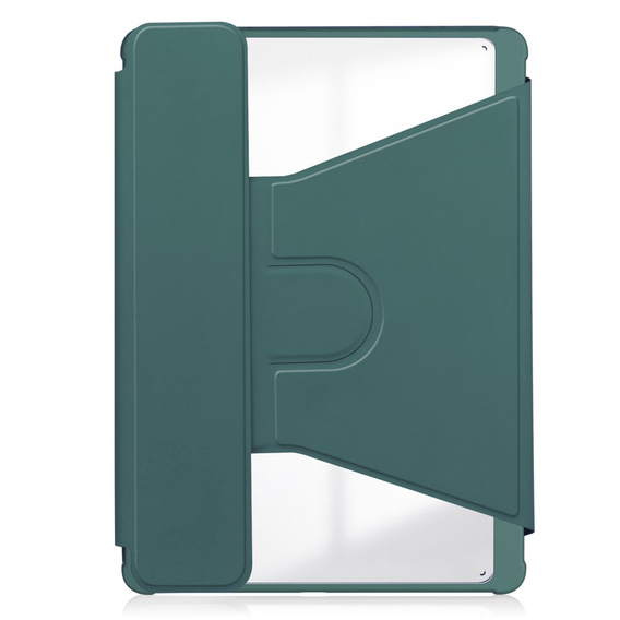 Puzdro s klávesnicou pre Samsung Galaxy Tab S9, Rotary 360° Leather, tmavozelené