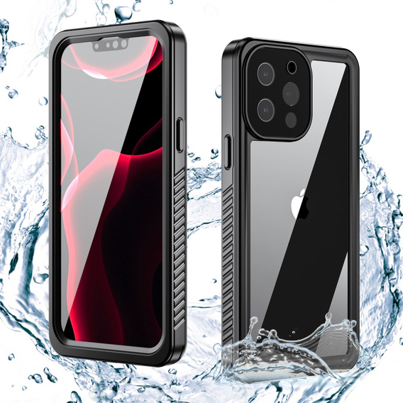 Vodotesné puzdro IP68 pre iPhone 13 Pro Max, čierne