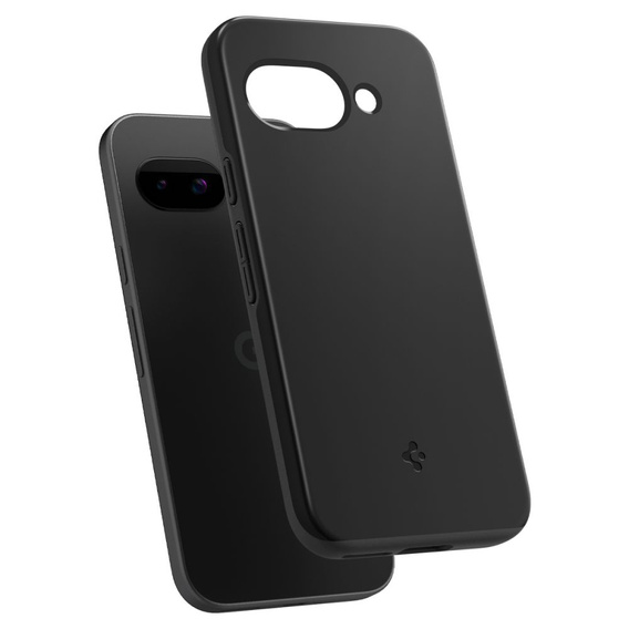 Puzdro Spigen pre Google Pixel 9A, Thin Fit Mag, čierne + tvrdené sklo 9H