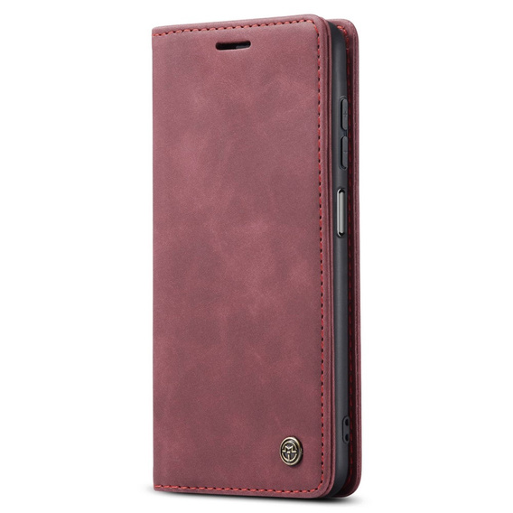 CASEME puzdro pre Samsung Galaxy M33 5G, Leather Wallet Case, bordové