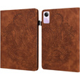 Puzdro s chlopňou pre Xiaomi Redmi Pad SE 11", flower, hnedé