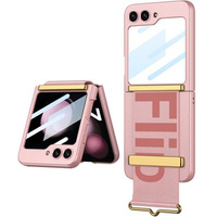 Puzdro pre Galaxy Z Flip 5, Strap Cover, розовый / зелёный