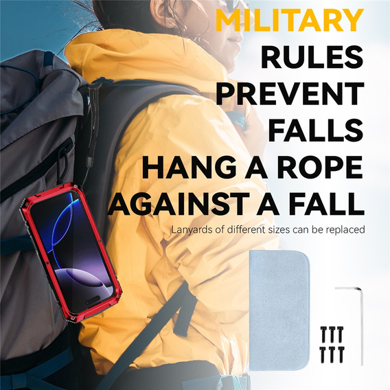 Puzdro R-JUST s podstavcom a integrovaným sklom pre iPhone 17 Pro Max