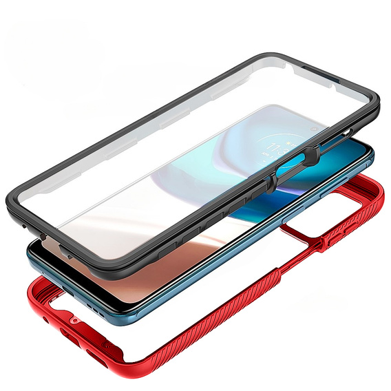 Puzdro pre Motorola Moto G42 4G, Shockproof, s fóliou, červené