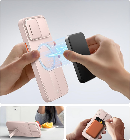 Puzdro pre iPhone 13 Pro Max/12 Pro Max Suritch Shockproof, Suritch Shockproof, pre MagSafe, ružové