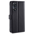 Klapkové puzdro pre Oppo Reno8 T 4G, Wallet Zipper Pocket, čierne