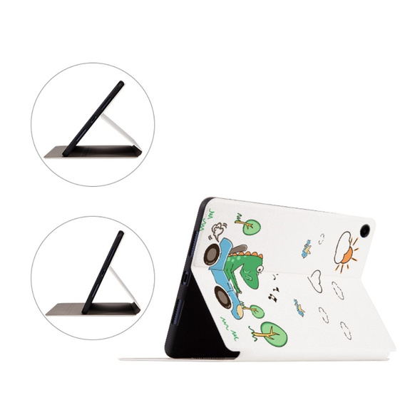 Puzdro s chlopňou pre Samsung Galaxy Tab A9+, driving dinosaur