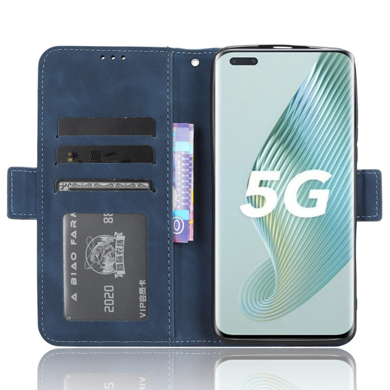 Klapkové puzdro pre Honor Magic 5 Pro 5G, Card Slot, tmavomodré