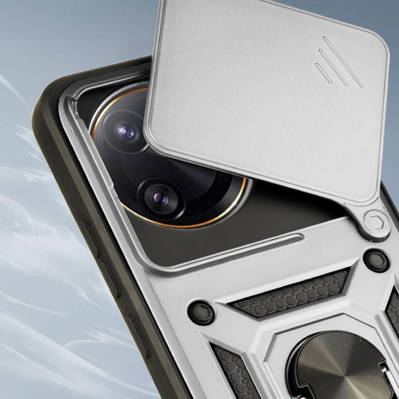 Obal na mobil pre Xiaomi Poco F7 Ultra, CamShield Slide, strieborné