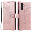 Klapkové puzdro pre Samsung Galaxy A35 5G, Mandala, ružové rose gold