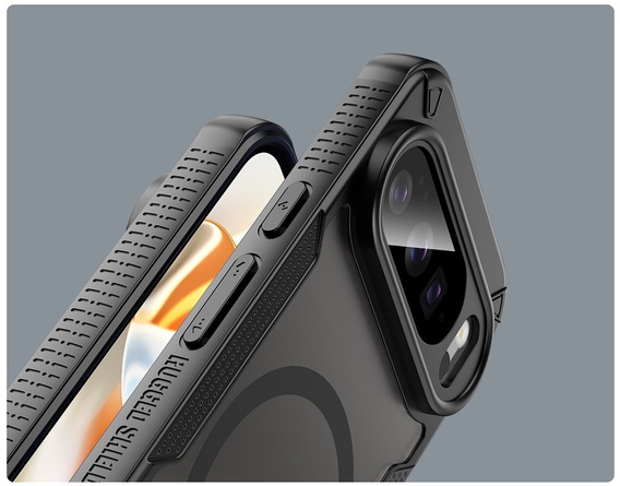 Pancierované puzdro pre Google Pixel 10 Pro, pre MagSafe, matné, čierne