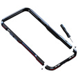 Puzdro LUPHIE pre iPhone 13 Pro Max, Armor Bumper, čierna / červená