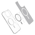 Puzdro MagSafe Spigen pre iPhone 16 Pro, Ultra Hybrid, transparentné / biele + tvrdené sklo 9H