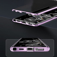 Magnetické puzdro Dual Glass MagSafe pre Samsung Galaxy S24, fialové