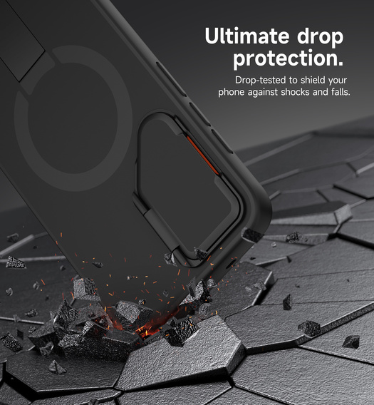 Puzdro Suritch Shockproof s podstavcom a MagSafe pre Samsung Galaxy S25 FE