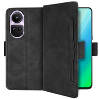 Klapkové puzdro pre Oppo Reno 10 / 10 Pro, Card Slot, čierne