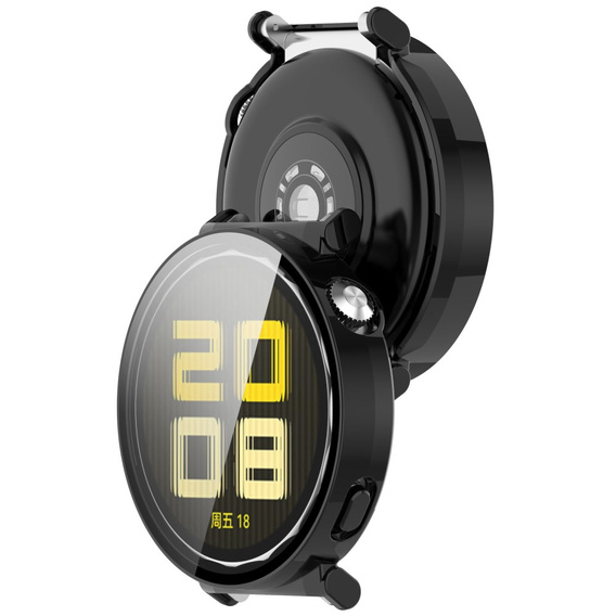 Puzdro 2v1 + tvrdené sklo pre Huawei Watch GT 5 Pro 42mm, čierne
