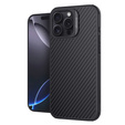 Puzdro pre iPhone 16 Pro Max, pancierované Nillkin, Carbon Fiber, pre Magsafe, čierne
