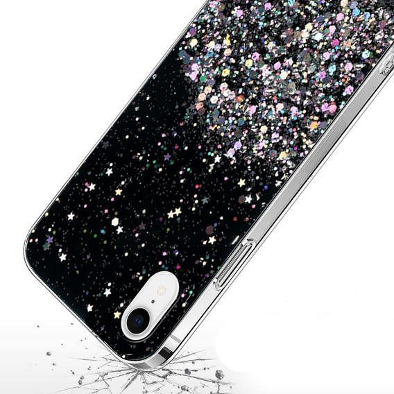 Obal na mobil pre iPhone XR, Glittery, čierne